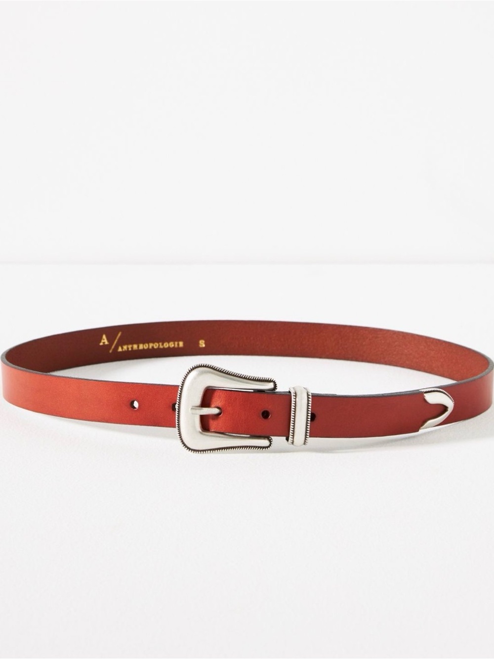Anthropologie Leather True Western Brown Belt M